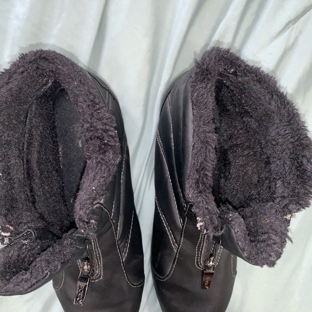 Sporto Zelda2 Black Faux Fur Lined Waterproof  Ankle Boots size 7M - Picture 8 of 12